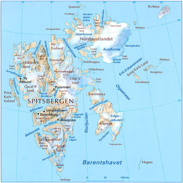 kart over svalbard Svalbard Map Svalbard kart over svalbard