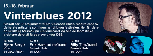 Vinterblues 2012 Vinterblues 2012 arrangeres i Longyearbyen 16. til 18. februar