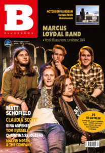 Marcus Løvdal band på forsiden av magasinet Bluesnews