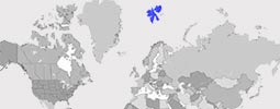 The world map shows Svalbard