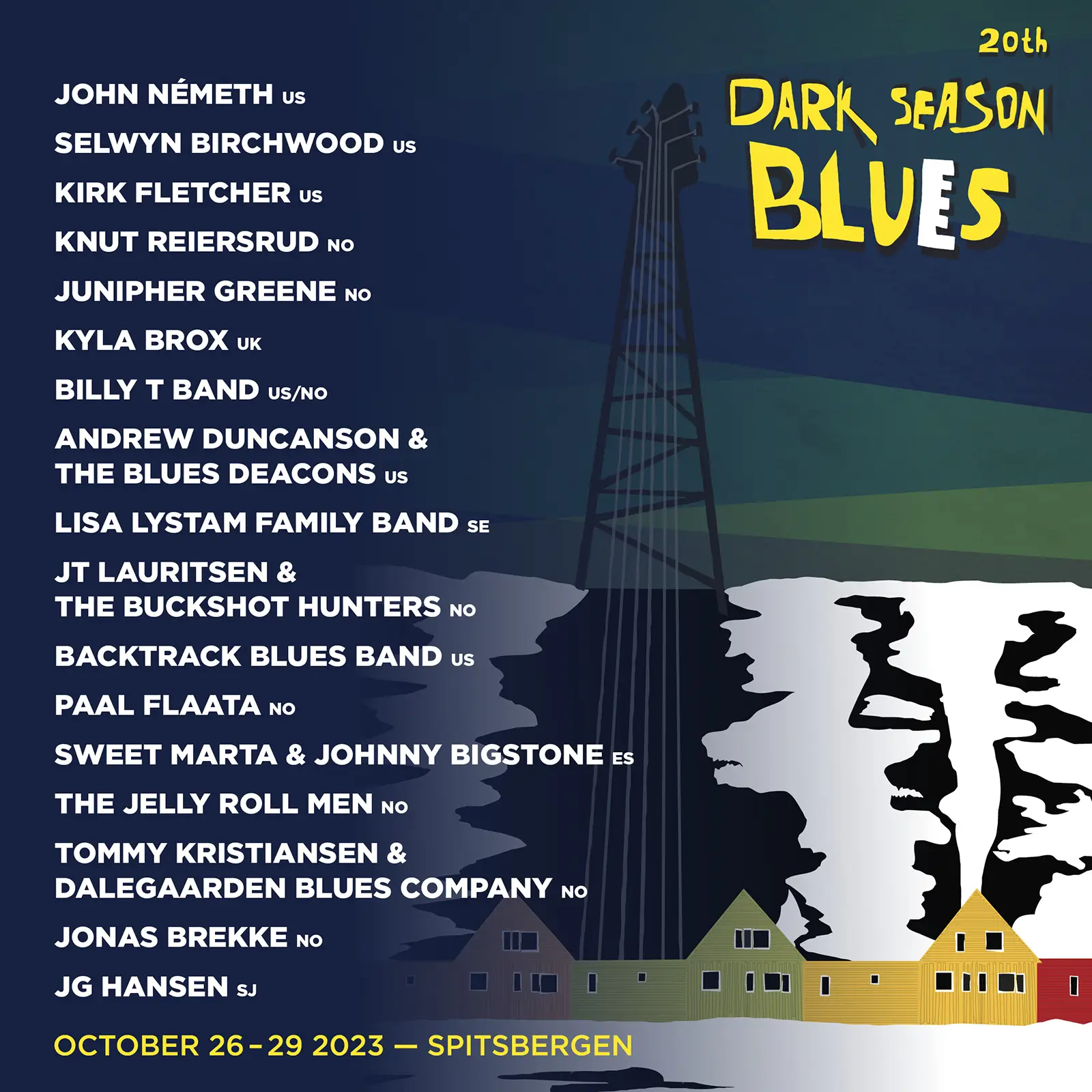 Artistene som er klar for årets bluesfesatival på Svalbard