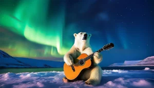 AI - Polar bear at Dark Season Blues