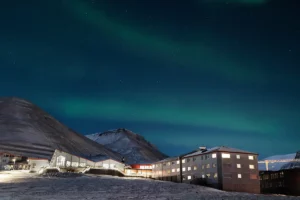 Radisson Blu in Longyearbyen with Northern lights, Dark Season Blues