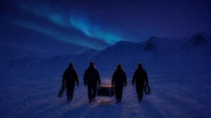 Frivillige på Svalbard under festivalen Dark Season Blues Spitsbergen